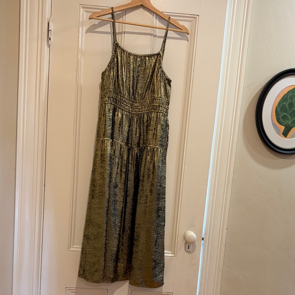 Gold Midi Dress